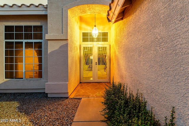 462 N Bedford Ct, Chandler, AZ 85225 - property entrance featuring stucco siding and french doors