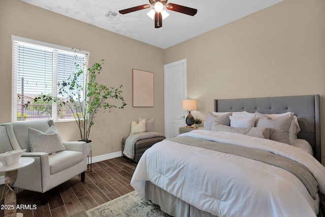 20151 E Via Del Palo St, Queen Creek, AZ 85142 - bedroom with wood tiled floors and a ceiling fan