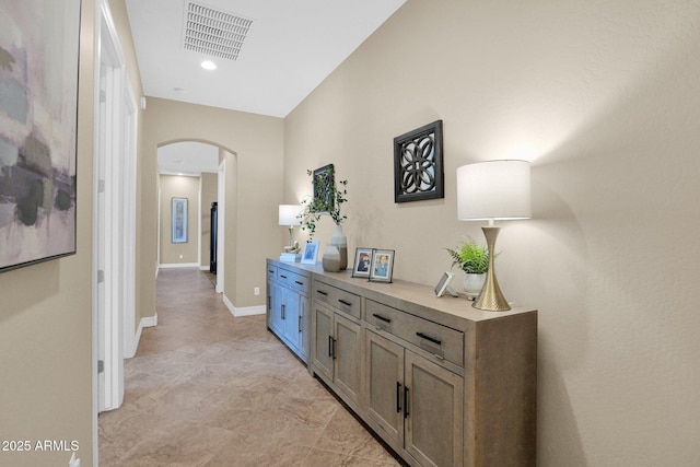 20151 E Via Del Palo St, Queen Creek, AZ 85142 - hallway featuring arched walkways and baseboards