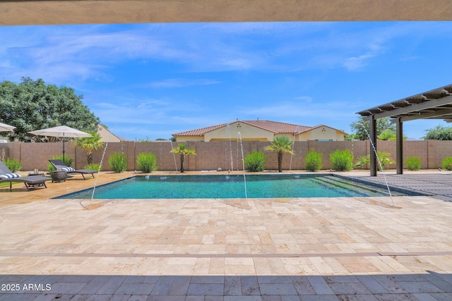 20151 E Via Del Palo St, Queen Creek, AZ 85142 - view of swimming pool featuring a patio area and a fenced backyard