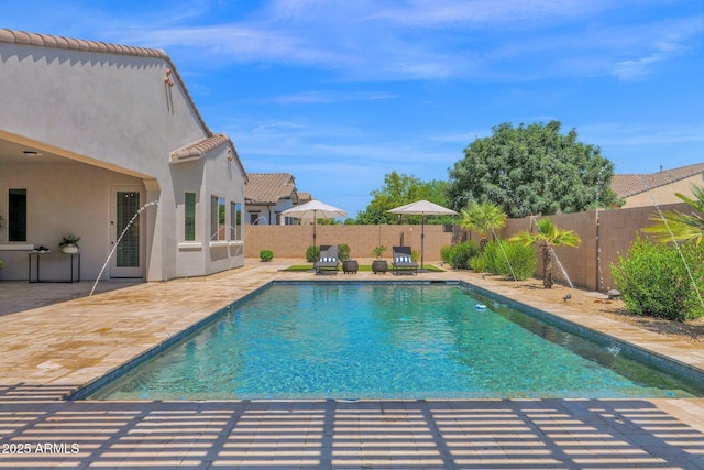 20151 E Via Del Palo St, Queen Creek, AZ 85142 - view of swimming pool featuring a patio area and a fenced backyard