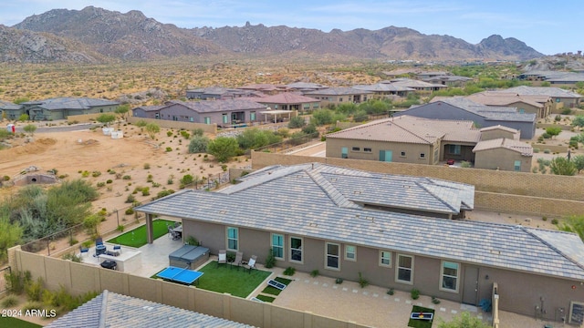 aerial view featuring a mountain view