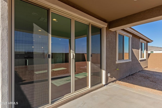 balcony with a patio