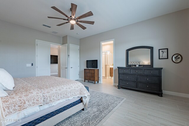 bedroom with ceiling fan