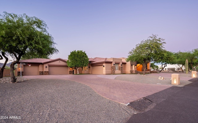 view of front of home featuring a garage