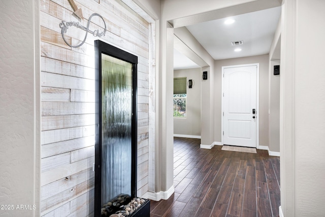 21328 E Misty Ln, Queen Creek, AZ 85142 - entryway featuring dark wood-style flooring, visible vents, and baseboards