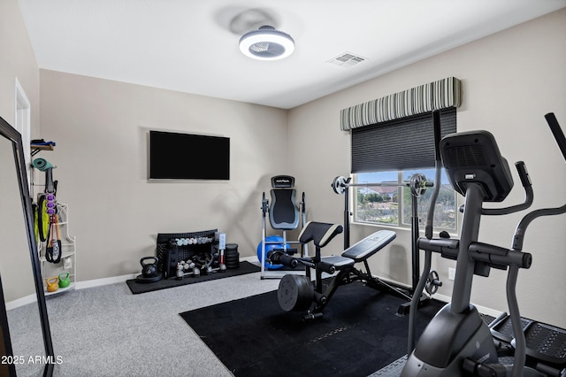 21328 E Misty Ln, Queen Creek, AZ 85142 - workout area featuring baseboards, carpet, and visible vents