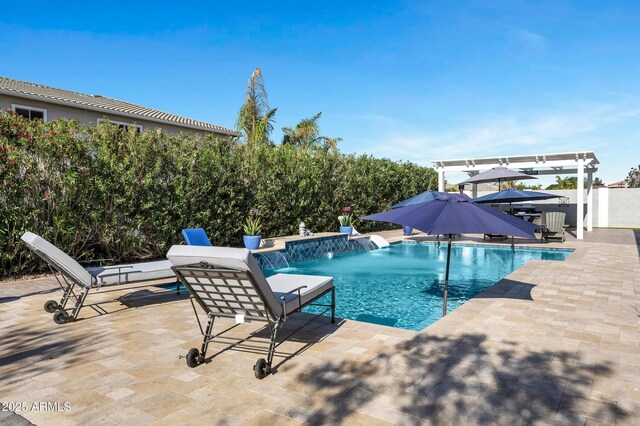 21328 E Misty Ln, Queen Creek, AZ 85142 - pool with a patio area and a pergola