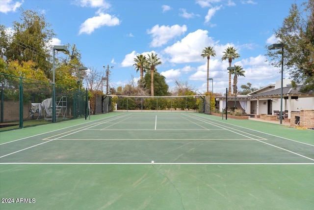 view of tennis court