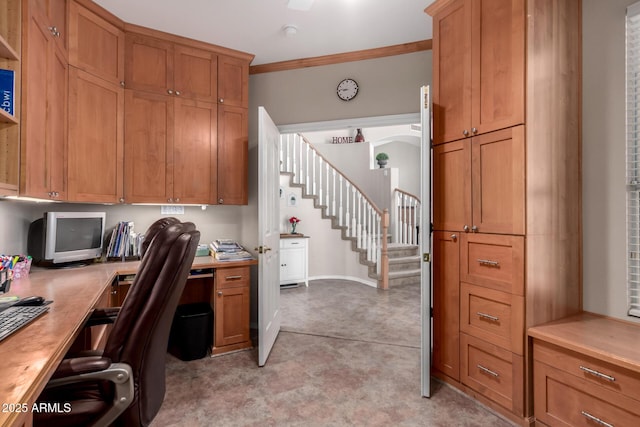 818 E Hiddenview Dr, Phoenix, AZ 85048 - home office with crown molding and light floors