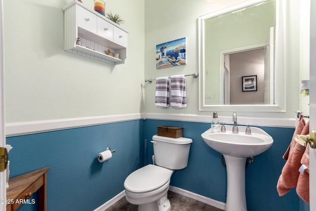 818 E Hiddenview Dr, Phoenix, AZ 85048 - half bathroom with toilet and baseboards