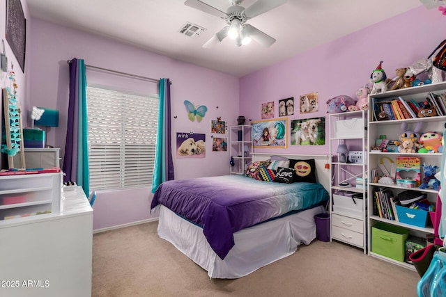 818 E Hiddenview Dr, Phoenix, AZ 85048 - carpeted bedroom featuring a ceiling fan