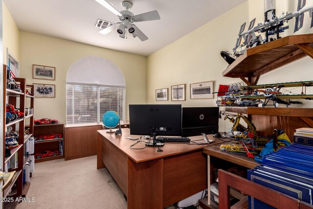 818 E Hiddenview Dr, Phoenix, AZ 85048 - office with light carpet and a ceiling fan