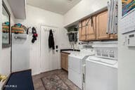 818 E Hiddenview Dr, Phoenix, AZ 85048 - washroom featuring cabinet space and washer and dryer