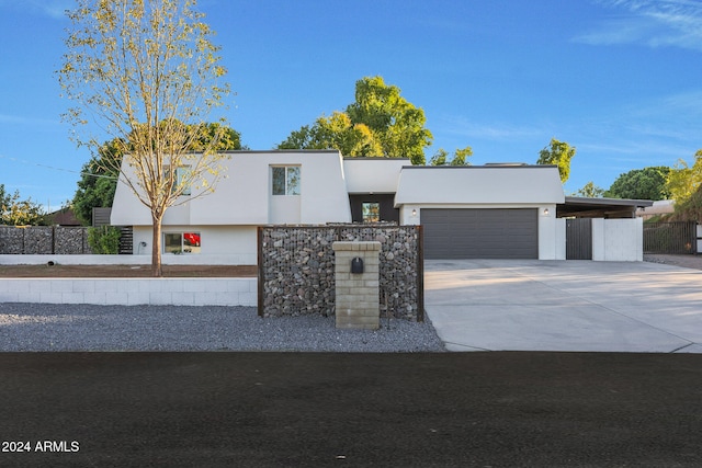 contemporary house with a garage