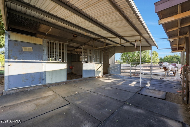 view of horse barn