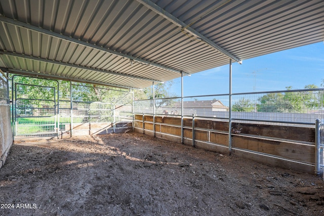 view of horse barn