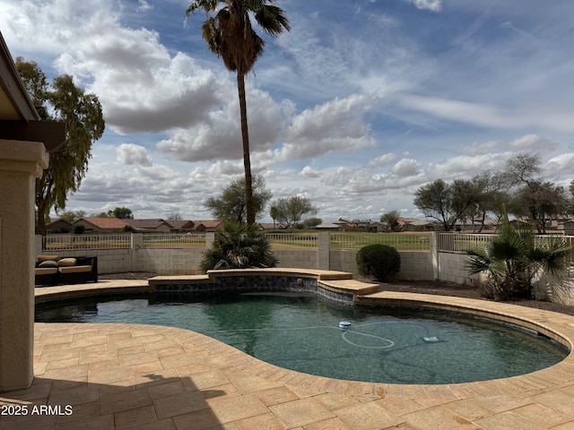 2077 N Lake Shore Dr, Casa Grande, AZ 85122 - view of pool with a patio, a fenced in pool, and a fenced backyard
