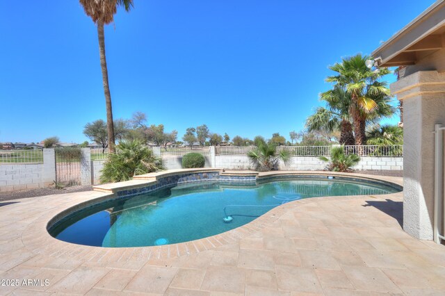 2077 N Lake Shore Dr, Casa Grande, AZ 85122 - view of swimming pool with a fenced backyard, a fenced in pool, and a patio