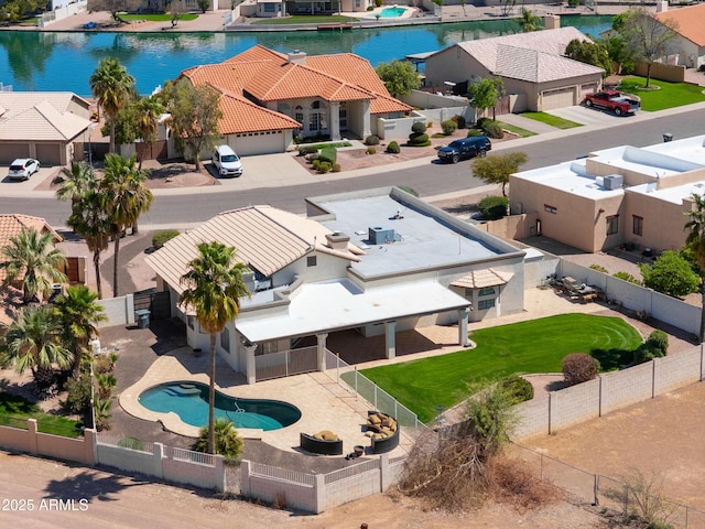 2077 N Lake Shore Dr, Casa Grande, AZ 85122 - bird's eye view with a residential view and a water view