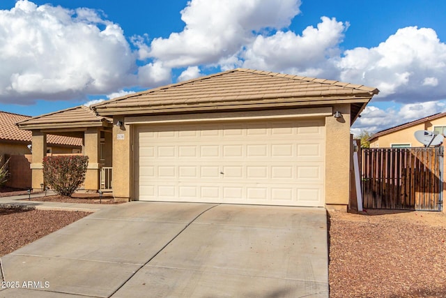 view of front of home with a garage