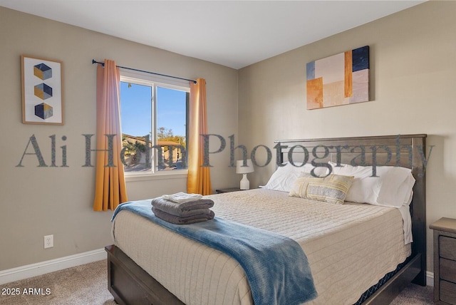 view of carpeted bedroom