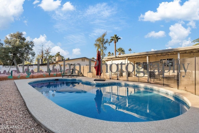 view of pool with a patio