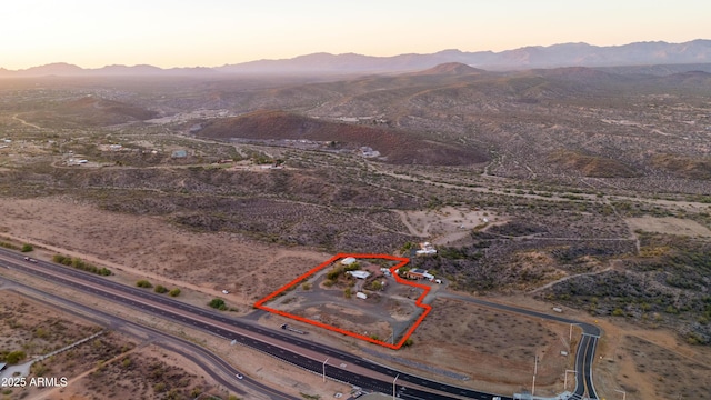 2315 N US Highway 93, Wickenburg, AZ 85390 - view of rural area featuring mountains and property parcel outlined