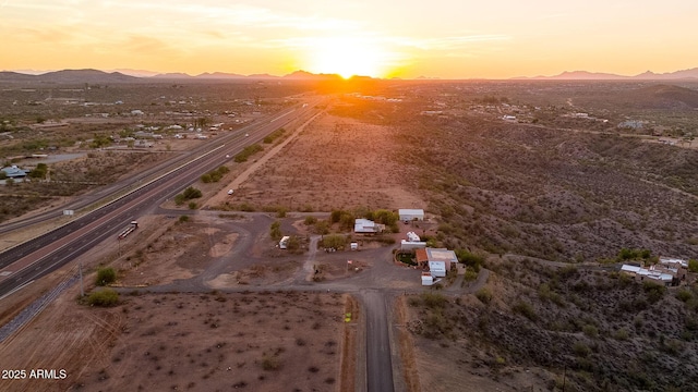 2315 N US Highway 93, Wickenburg, AZ 85390 - aerial view at dusk of a mountain view and a view of rural / pastoral area