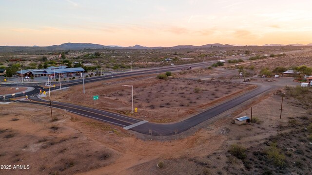 2315 N US Highway 93, Wickenburg, AZ 85390 - aerial view of property's location with a mountain backdrop and a desert landscape