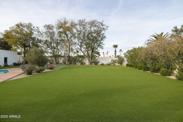 view of community with a yard