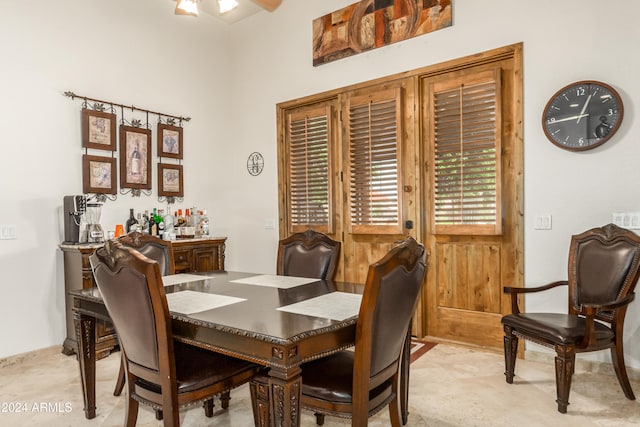 view of dining area