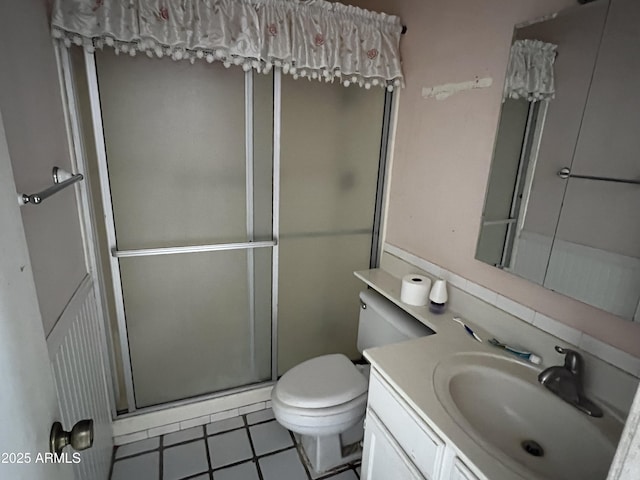 8063 N 31st Ln, Phoenix, AZ 85051 - bathroom featuring vanity, a shower stall, and tile patterned flooring