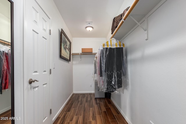 view of walk in closet