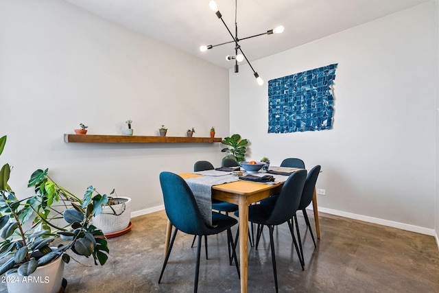 view of dining area