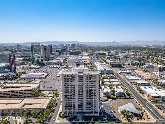 aerial view featuring a mountain view