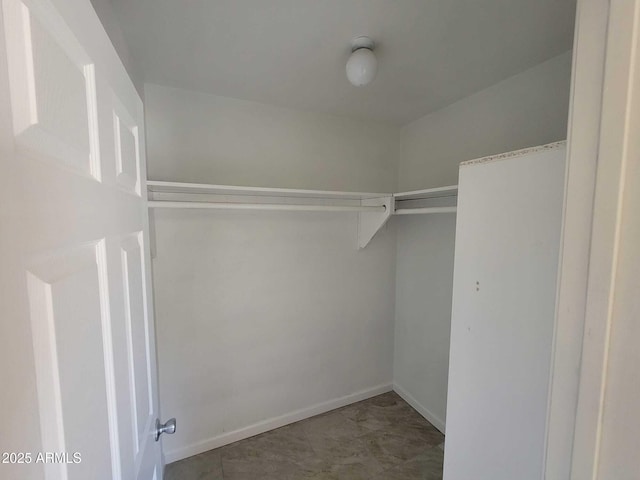 view of walk in closet