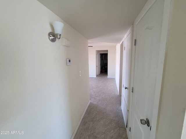 hallway with baseboards