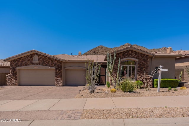 12770 N 145th Way, Scottsdale, AZ 85259 - ranch-style home featuring driveway, a tile roof, a garage, and stucco siding