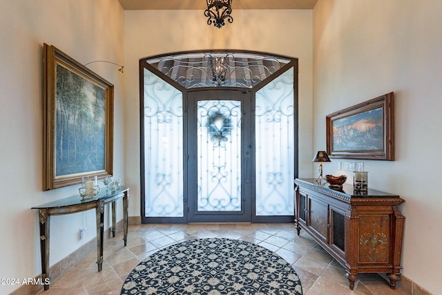 entryway with french doors