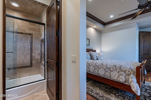 bedroom with ornamental molding