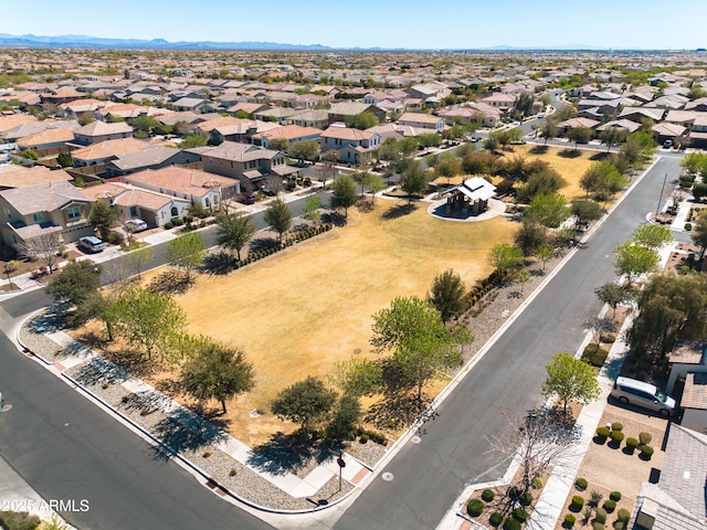 bird's eye view with a mountain view and a residential view