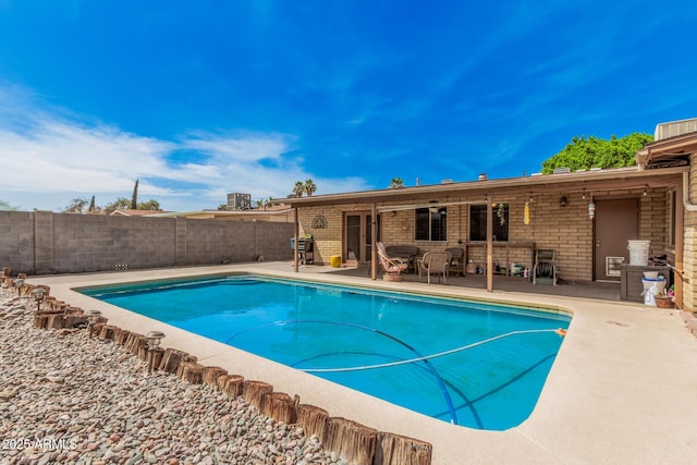 20053 N 15th Dr, Phoenix, AZ 85027 - view of swimming pool with a fenced in pool, a fenced backyard, and a patio area