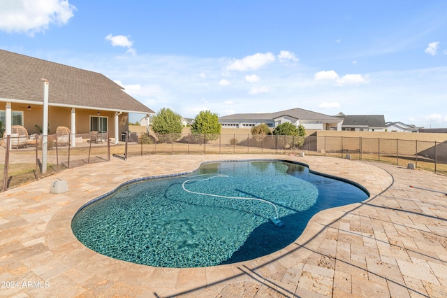 view of pool featuring a patio area