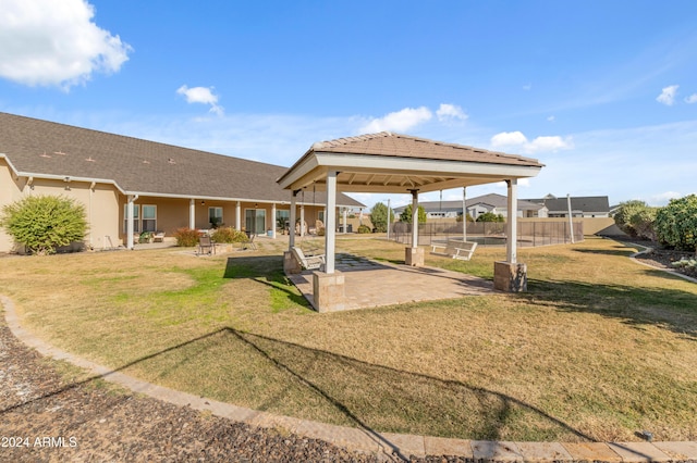 view of yard featuring a gazebo