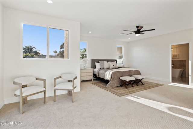 6761 E Juniper Ave, Scottsdale, AZ 85254 - bedroom featuring light carpet, recessed lighting, and baseboards