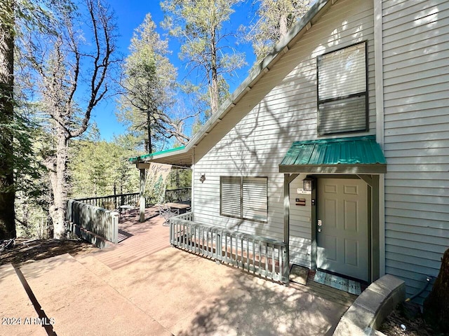 view of patio / terrace with a deck