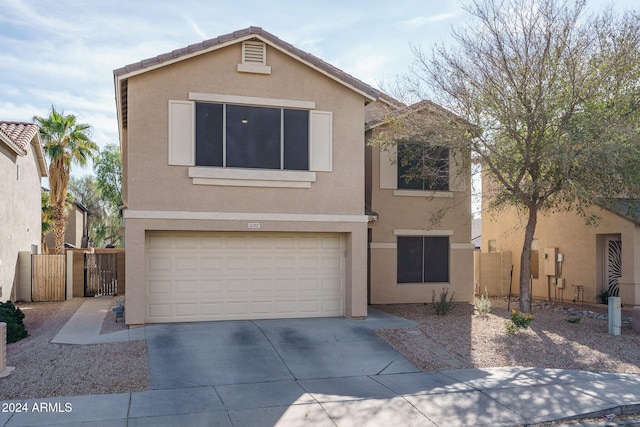 view of front of home featuring a garage