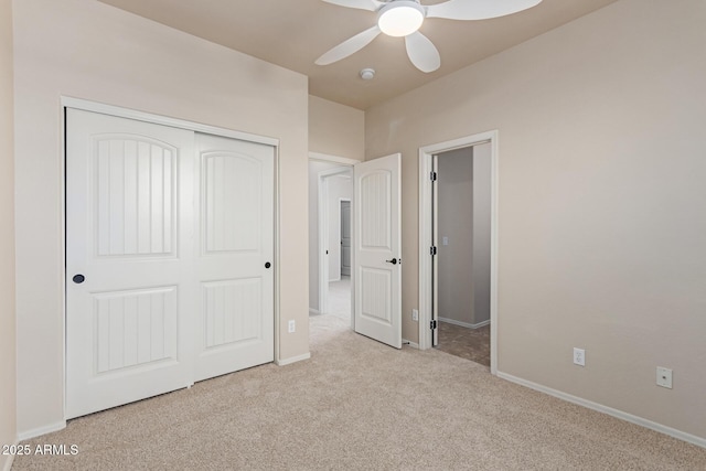 4051 E Torrey Pines Ln E, Chandler, AZ 85249 - unfurnished bedroom featuring carpet, a closet, and a ceiling fan