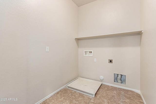 4051 E Torrey Pines Ln E, Chandler, AZ 85249 - laundry room featuring washer hookup, hookup for a gas dryer, electric dryer hookup, and light tile patterned flooring